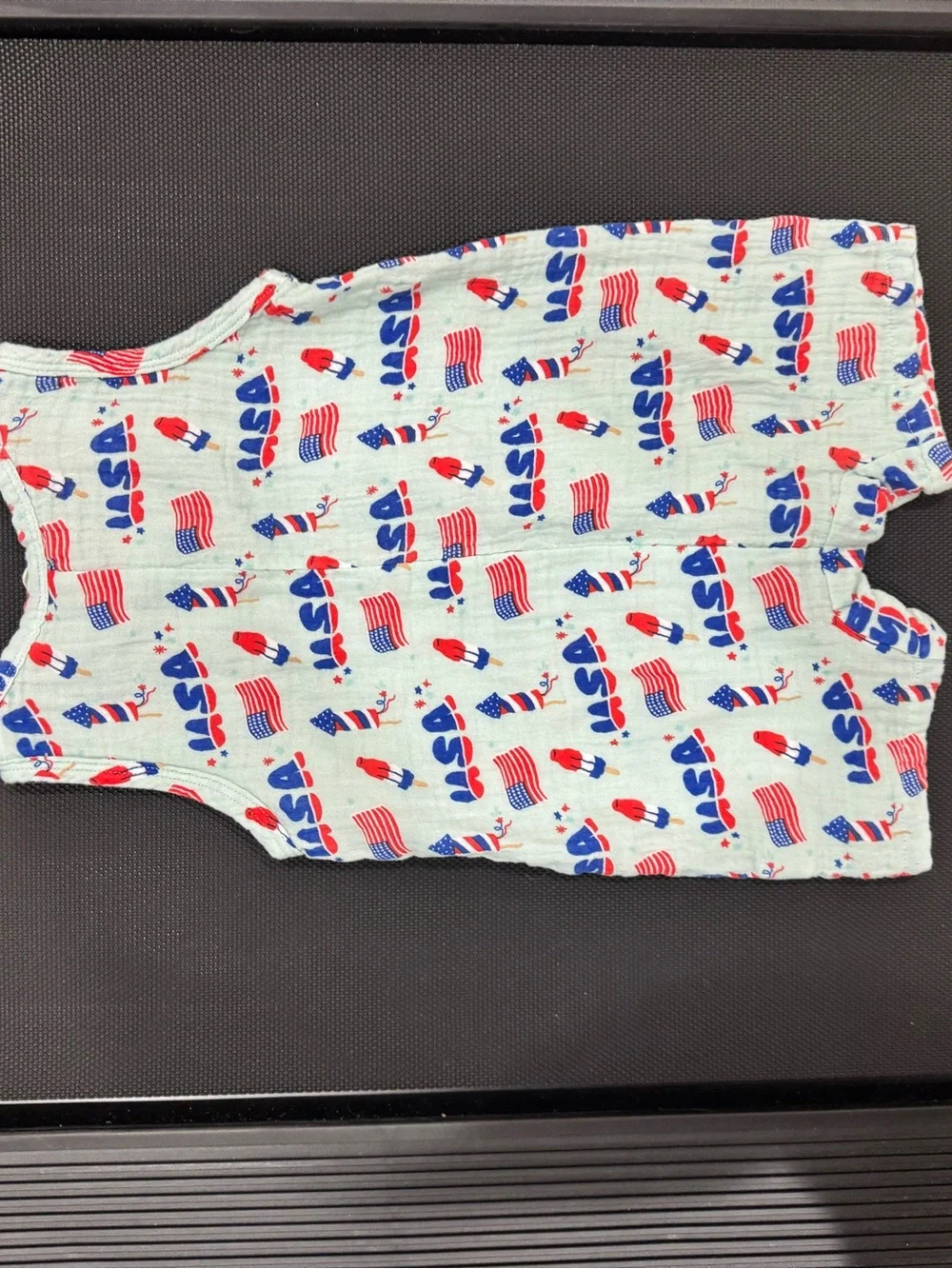 Sleeveless Patriotic Kids Romper - Red, White & Blue